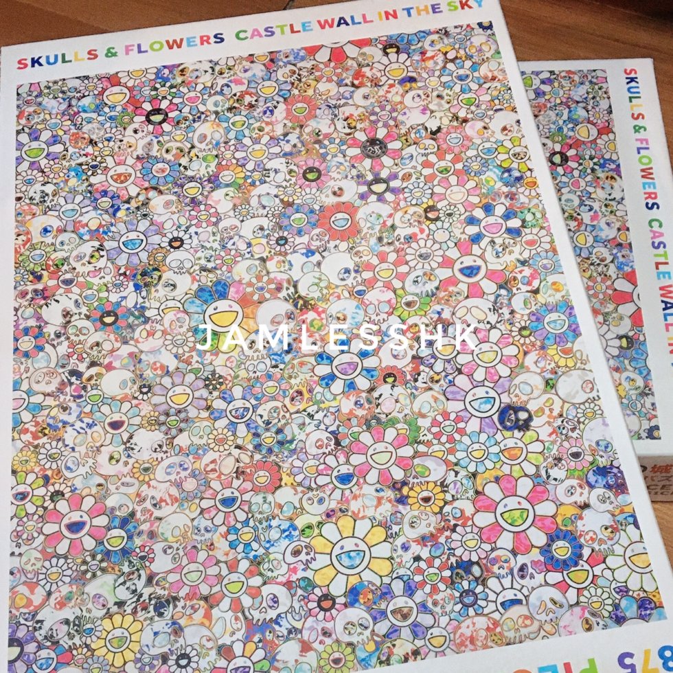 現貨村上隆砌圖 Takashi Murakami Jigsaw Puzzle SKULLS & FLOWERS CASTLE WALL IN THE  SKY