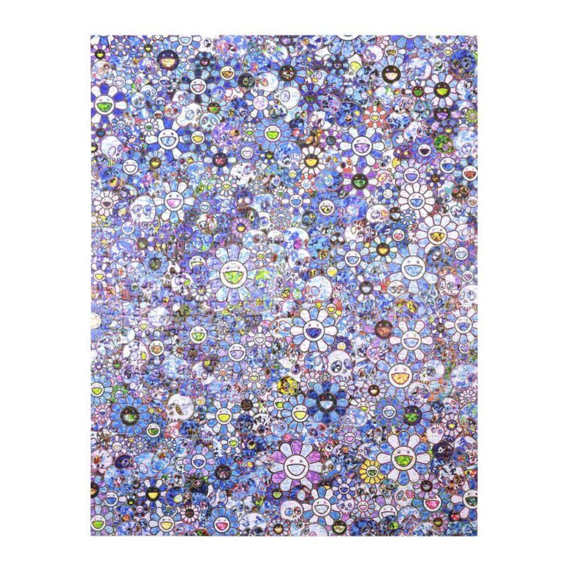 村上隆砌圖Takashi Murakami Jigsaw Puzzle SKULLS & FLOWERS BLUE